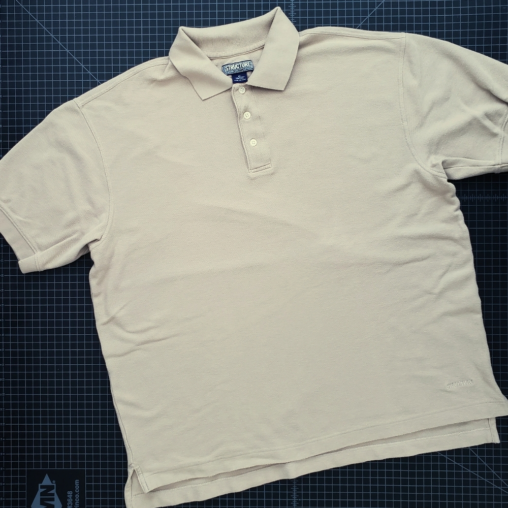 STRUCTURE POLO SHIRT - TAN
